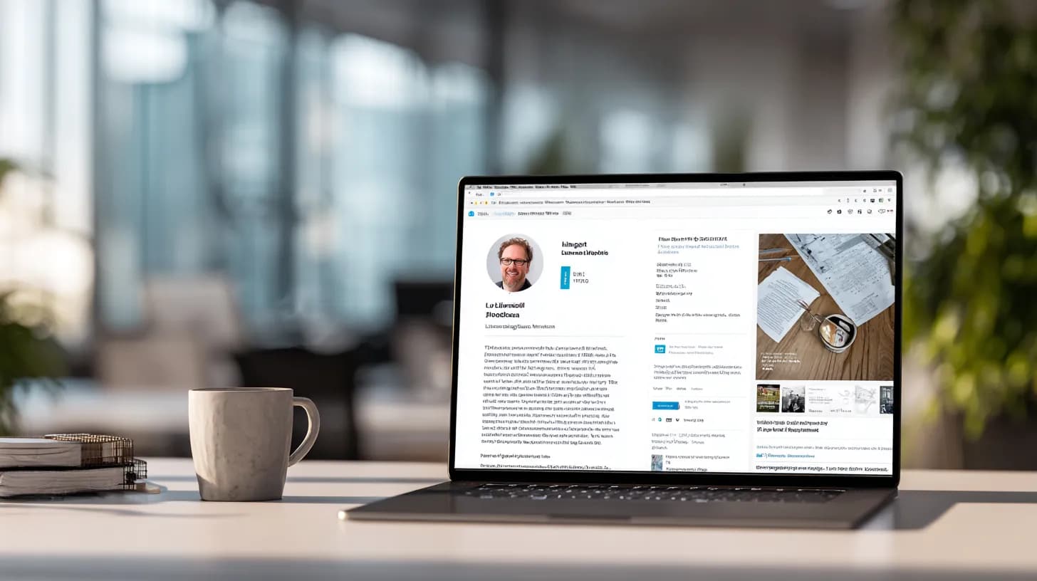 Writing a blog article at a computer