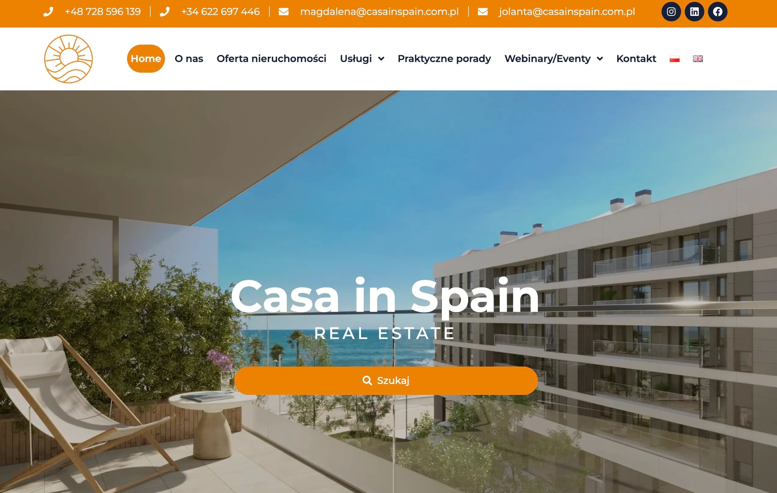 Casa in Spain portal homepage
