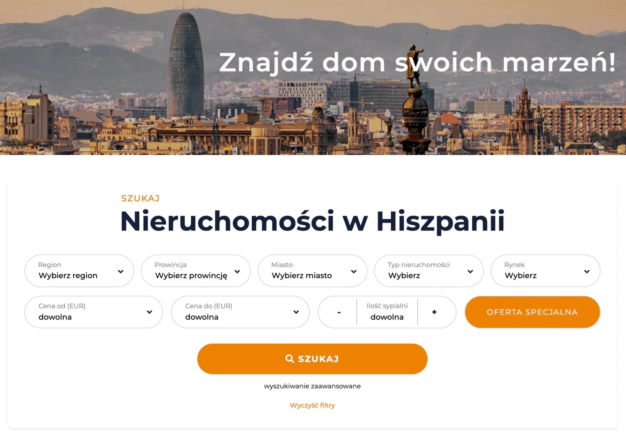 Property search for real estate in Spain